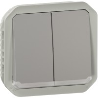 Conmutador / pulsador Doble Luminoso Legrand Plexo